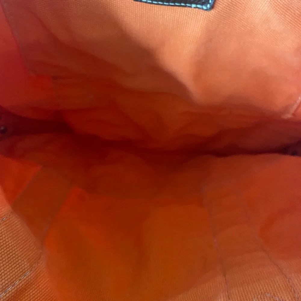 Small J Crew Tote - Orange/White - Picture 5 of 5
